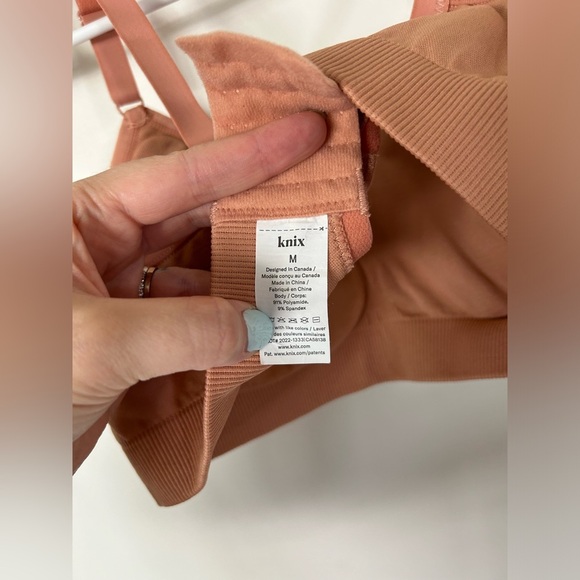 NWOT Knix Good To Go Seamless Bra Size M Pink Wireless Back Coverage - Picture 7 of 7